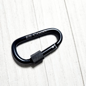 Personalized CARABINER / Custom Engraved Keyring Carabiners/ Keychain Gifts for Him Dad Boyfriend Men Son Camping Hiking Outdoor Car Hunting