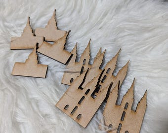 Jetons de temple en bois vierges : option cadeau mormon (5 cm) du temple