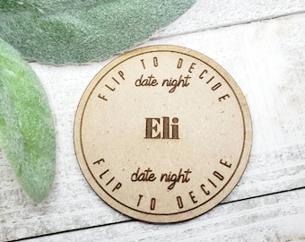 Couples- Couples decision maker- Dates night flip coin- personalized-gift-fun-wedding- anniversary-joke-funny