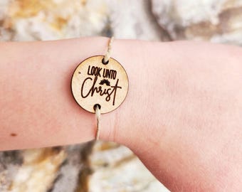 2025 Youth Theme Wooden Charm: Look Unto Christ