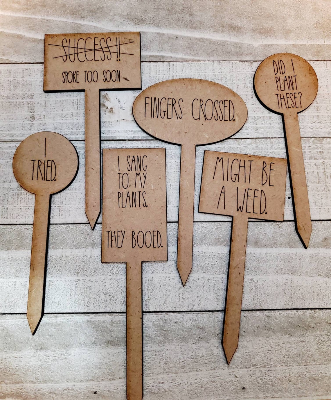 Funny Garden Stakes Garden Growing Indoor Gardening Etsy
