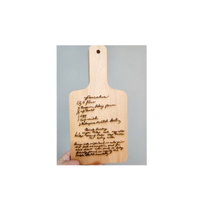 Personalized wooden cutting board with your recipe or name engraved- Handwritten Recipe-Wood Cutting Board,Family, Mother,Grandmother Recipe