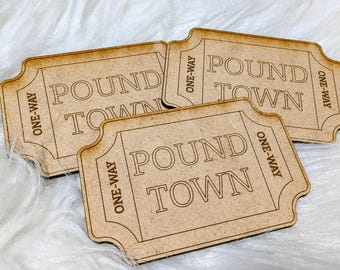 Ticket to pound town, gift for husband, gift for wife, valentines day gift, wedding gift, anniversary gift, funny gift for spouses,