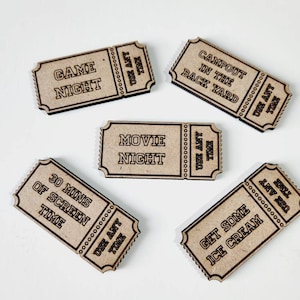 Movie Award Tickets / Kids Screen Time / Chore Tokens / Tokens für Back To School / Movie Ticket Award