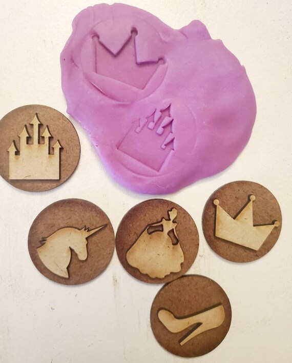 Wooden Playdough Stampers-set of 5 Playdough Stamps Arts and -  UK