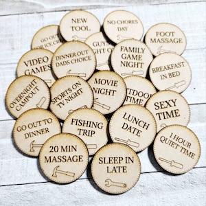 20 regalos simbólicos para él/fichas del día del padre/idea de regalo para él fichas/regalo de marido/fichas para papá