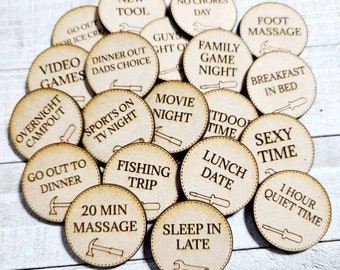 Father's Day Tokens: 20 Gift Coupons for Dad/Husband