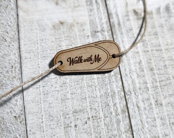 Youth Theme Wooden Charm: Walk with Me Sandle