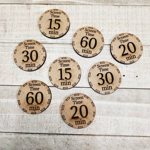 Kids Screen Time Tokens / Spiel-Tokens / Bildschirmzeit / Hausarbeit für die Bildschirmzeit