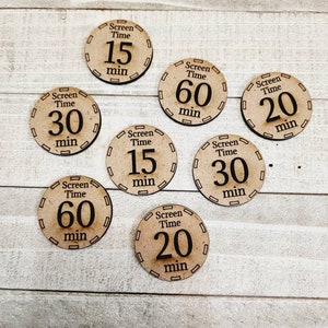 Kids Screen Time Tokens / Game Tokens / Screen Time / Chores For Screen Time