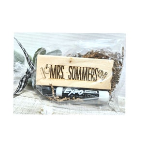Personalized Engraved Whiteboard Eraser: Teacher Appreciation Gift