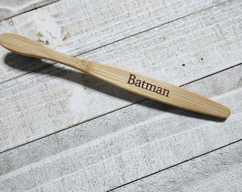 Personalized Bamboo Toothbrush: Custom Engraved, Eco-Friendly