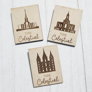 Tempel Think Celestial Magnet / Lds Magnet / Kundenspezifischer Tempel Magnet / Personalisierbarer Magnet / Lds Artikel / Kirchenartikel / Christlicher Magnethalter