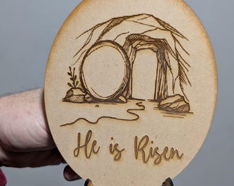 He is Risen, Easter egg filler or stand alone Easter decor.