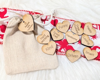 Personalized bag of reasons why I love you, valentines gift for someone special, wedding gift for bride and groom, anniversary and birthday