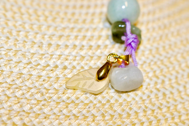 Vintage Mini Ox Basket Leaf Charm Jade Jadeite Handmade Gifts For Her Good Luck Fortune Wealth Prosperity Necklace Jewelry Pendant