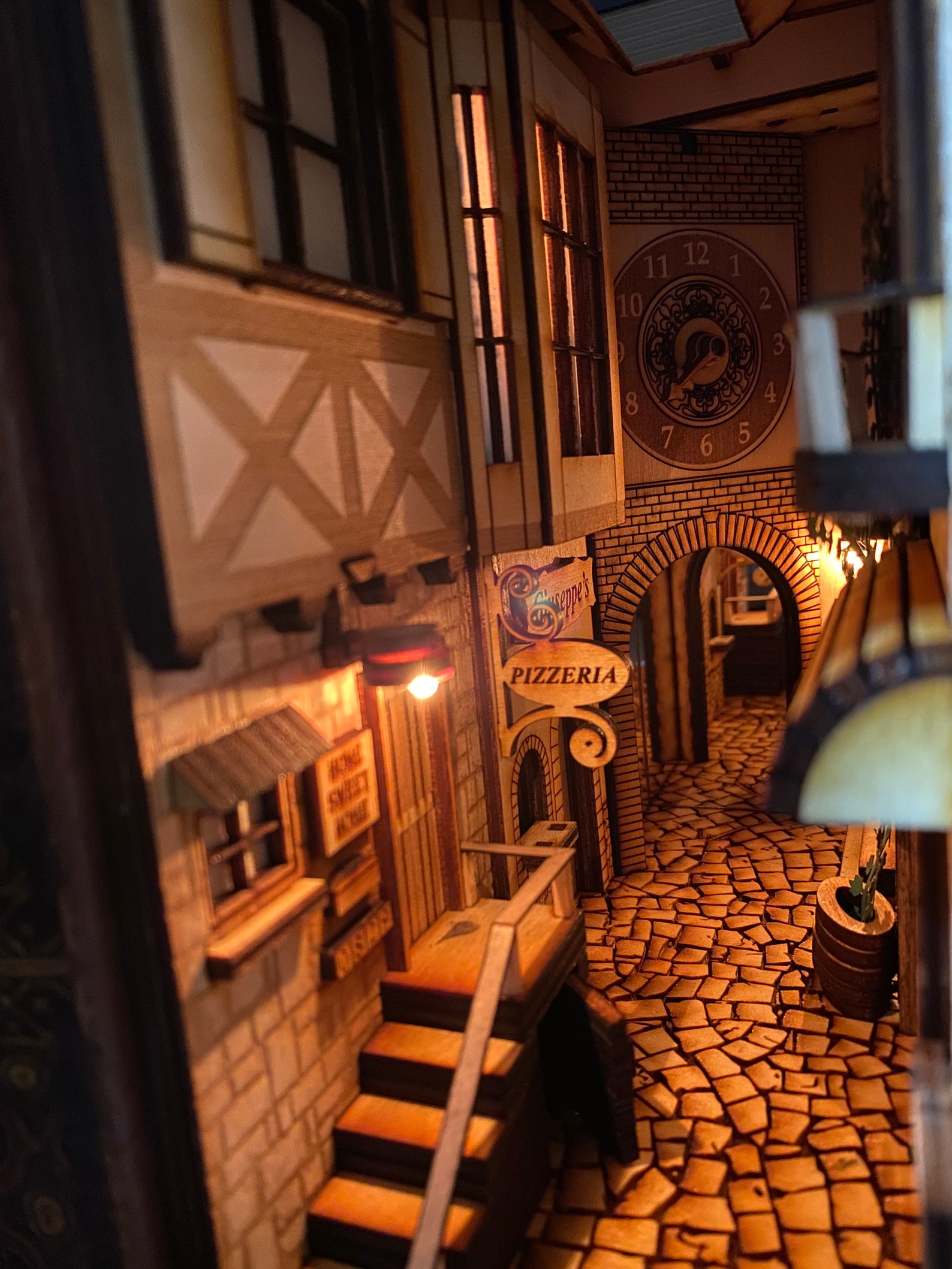 Italian Alleyway Book Nook and Book Shelf Insert Etsy