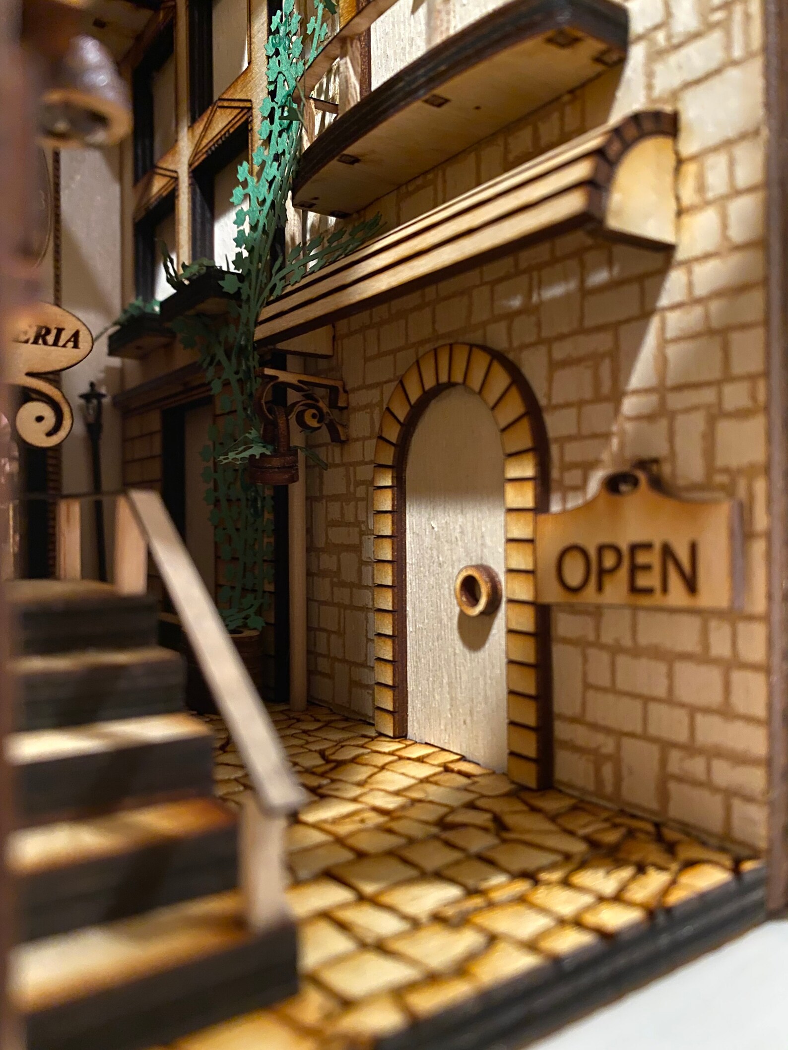 Italian Alleyway Book Nook and Book Shelf Insert Etsy