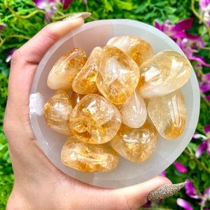 Citrine Tumbled Stone | Tumble Stones | Tumbled Gemstone | Healing Crystals | Tumbled Stones| Crystal Tumble Stones | Citrine Crystal