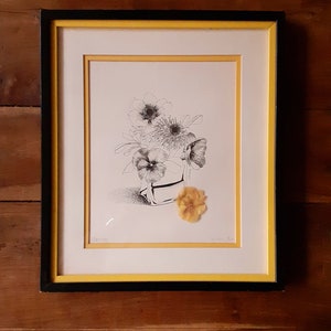 Limited Edition Floral Serigraph by P Bass: &quot;Spring&quot;, Framed