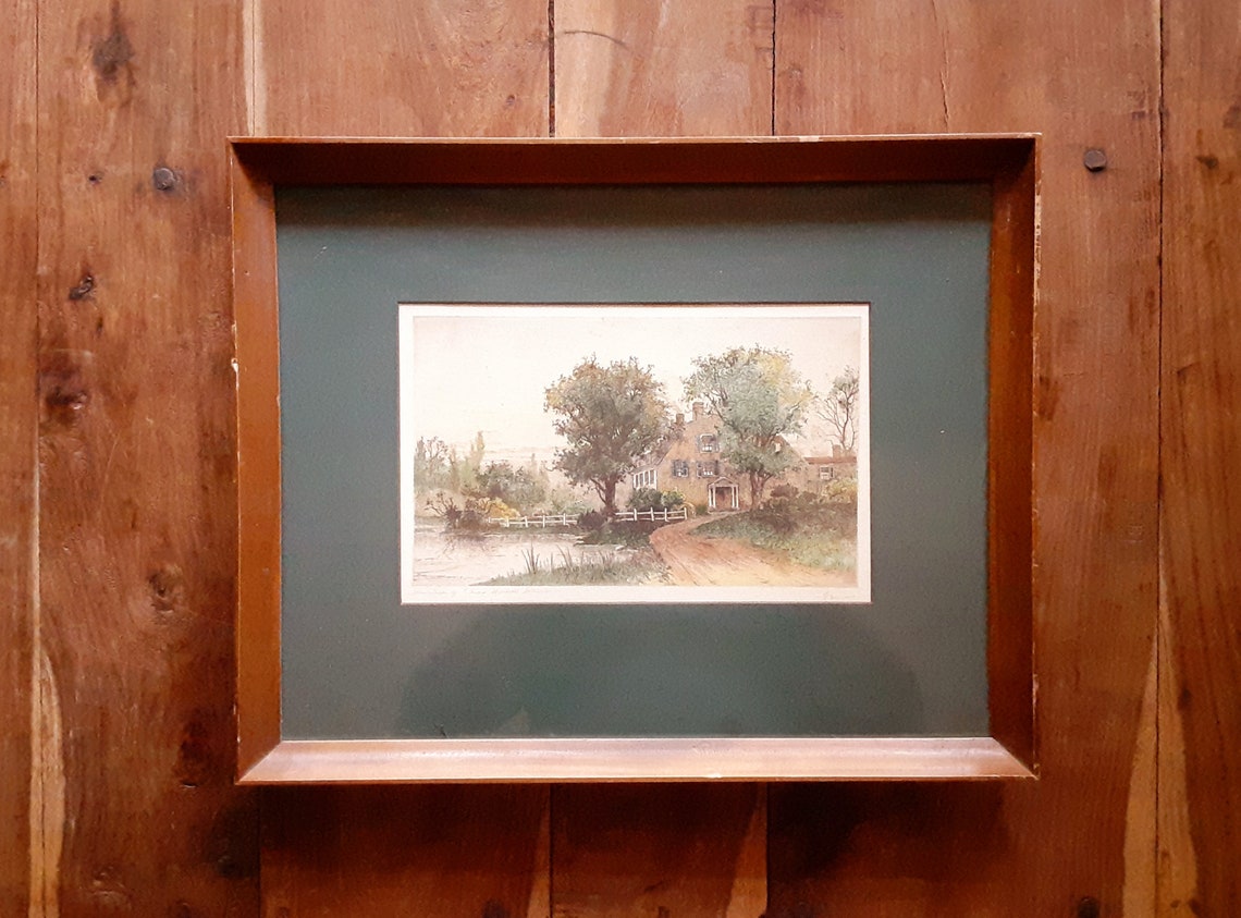 Antique Etching by Fagin Mercier Homestead Art Antique Etsy