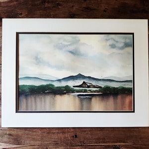 Pintura de acuarela de Patterson Rock Arte original Pinturas de Oregon Pinturas de paisajes Artista de Patterson Rock