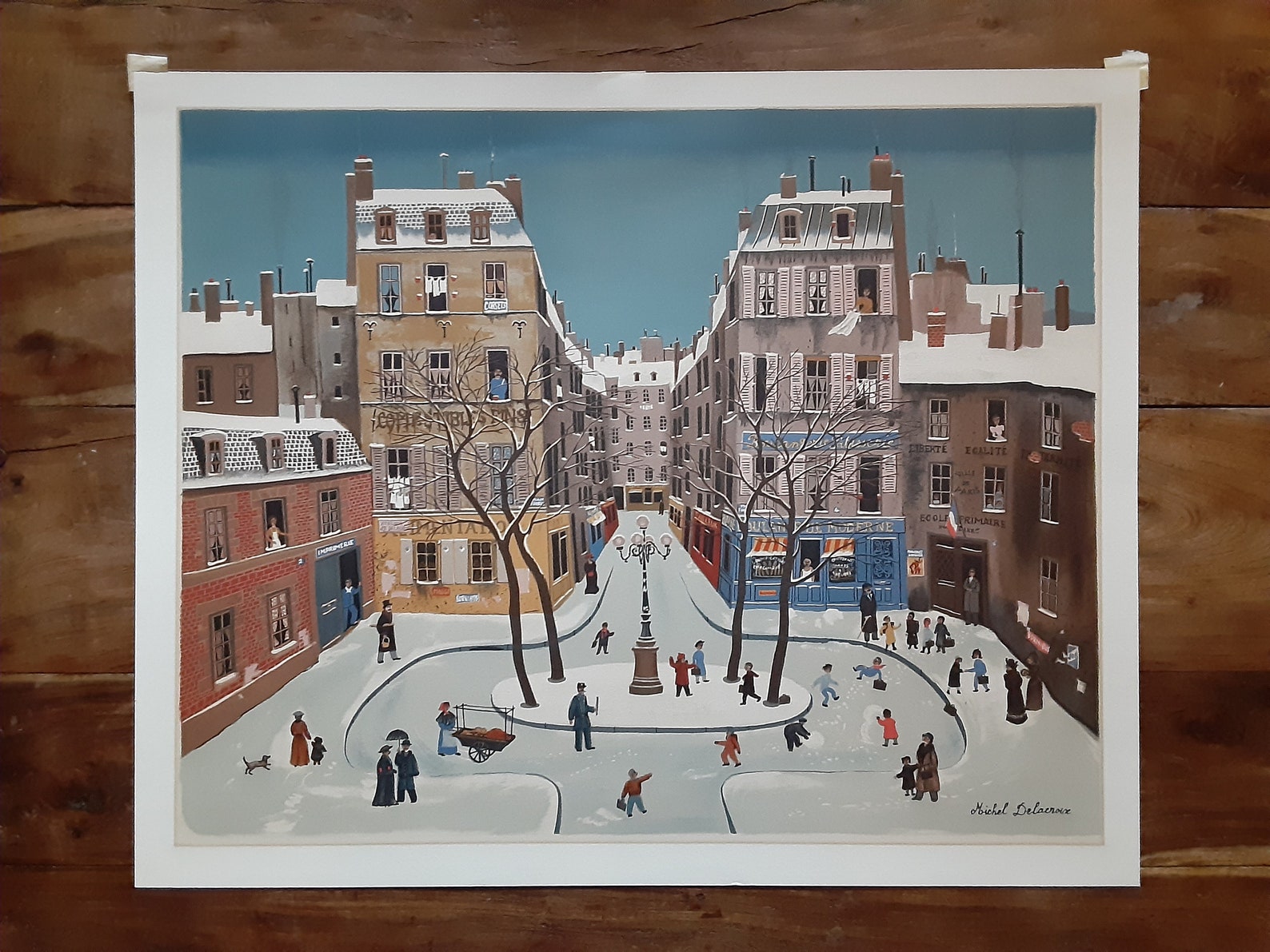 Vintage Michel Delacroix La Place Furstenberg Silkscreen Etsy
