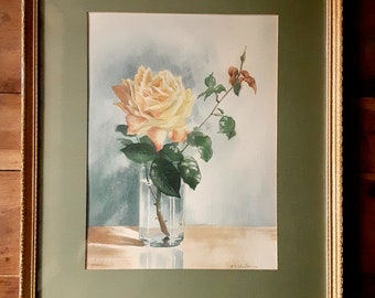 Vintage Still Life Watercolor Painting by MK Wheeler Original Art Still Life Paintings MK Wheeler Artist