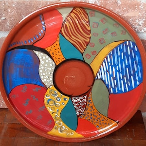 Art Pottery Ceramic Plate by Barbara Phillips, Studio Pottery, Barbara Phillips Artist