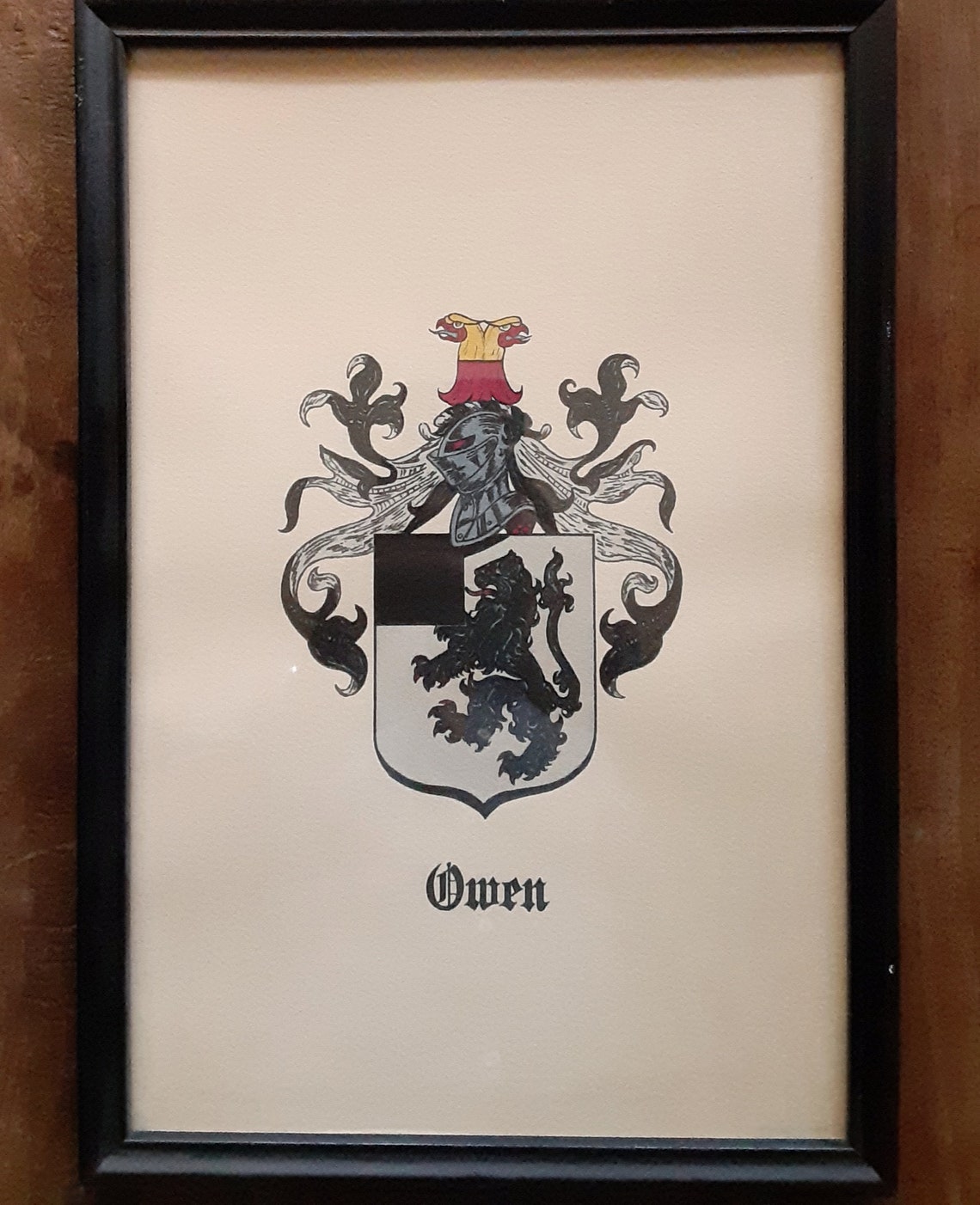 Hand Painted Owen Family Heraldry by John Ward Charleston Etsy