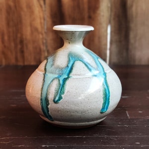 Studio Art Pottery Bulb Vase Original Art Ceramic Vase Taylor Pottery