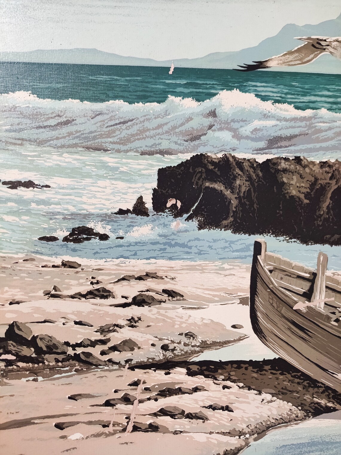 James Bunnell Mid Century Silkscreen Original Art Seascape Etsy