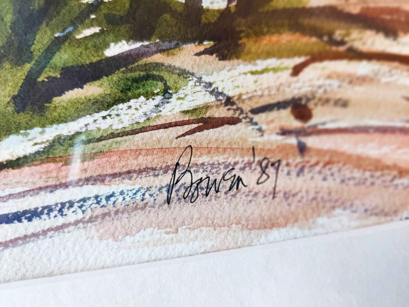 Vintage Watercolor Painting by Bowen Seascape Painting Etsy