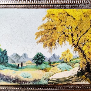 Vintage Texas Landscape Painting Original Art Texas Hill Country Paintings