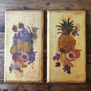 Mid Century Gold Leaf and Oil Painting Original Art Still Life Paintings Venetian Art