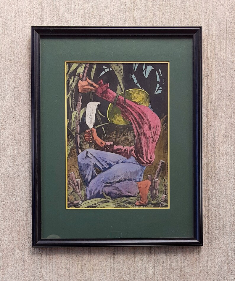 Mid Century Gouache on Board Painting by Rozas Original Art Etsy