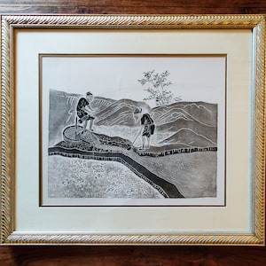 Mid Century Chinese Woodblock Print Original Art Chinese Art Woodblock Prints