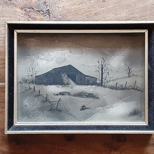 Mid Century Paintings by B Sowder Original Art Vintage Texas Paintings B Sowder Artist