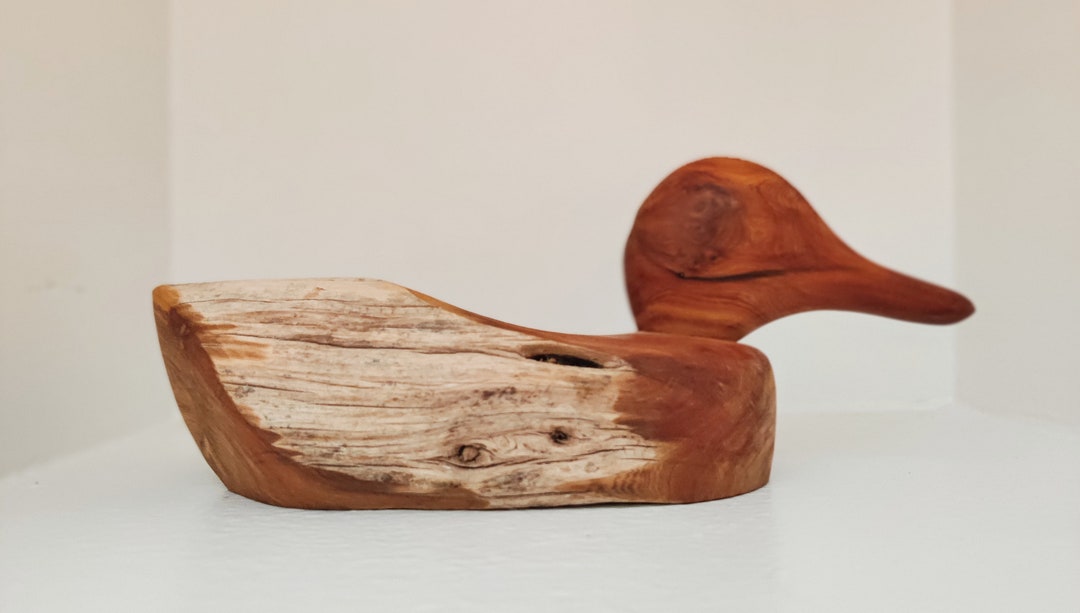 Vintage Wood Carved Fence Post Duck Wood Duck Decoys Etsy