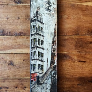 Mid Century Oil Painting Original Art Paris Painting Paris Street Paintings Architectural Art Mid Century