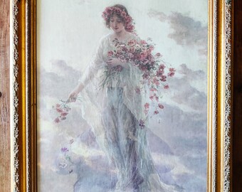 Wayland Moore 227/250 風景画 リトグラフ 額装品 90年代 版画