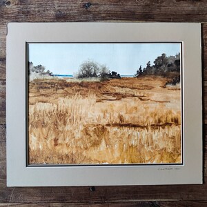 Mid Century Watercolor Painting Original Art Mid Century Art Chatham Artist