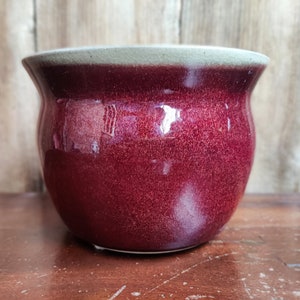 Art Pottery Vase Sukey Pottery Copper Red Vase Red Planter