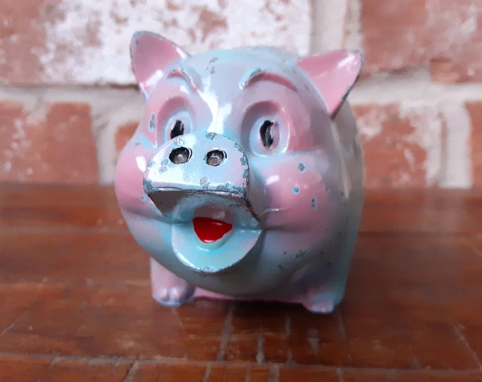 Vintage Cast Iron Piggy Bank Piggy Banks Antique Piggy Banks Etsy