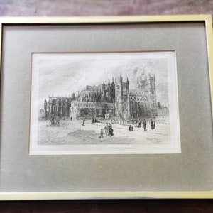 Herbert Railton Westminster Abbey Etching Antique Etchings British Art Herbert Railton Artist