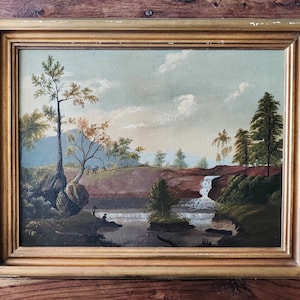 Antike Landschaftsmalerei Original Kunst Holländische Gemälde