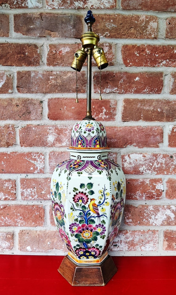 1950s Italian Majolica Ceramic Lamp Antique Lamps Italian Etsy UK
