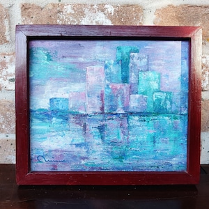 Mid Century Abstract Landscape Original Art New Mexico Paintings Mexican Art Southwestern Art