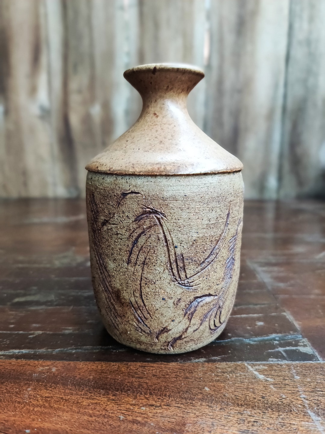 Vintage Ringquist Pottery Stoneware Vase Mid Century Pottery California Pottery Weed Vase Etsy