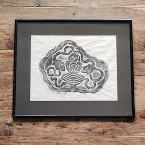 Vintage Woodblock Print Original Art Woodblock Prints Inuit Art Cape Dorset Mid Century Art